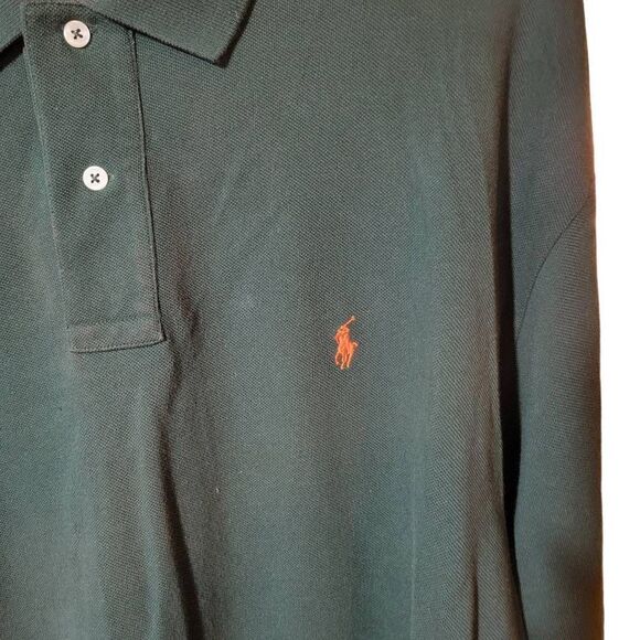 Vintage Polo Ralph Lauren Green Long Sleeve Shirt Size XXL - Picture 3 of 4